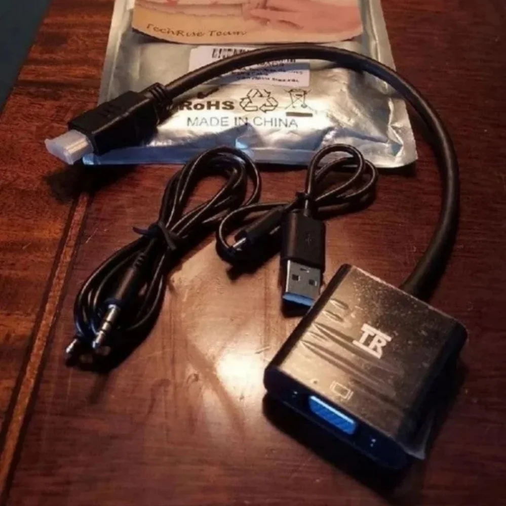TechRise Gold Plated HDMI to VGA (Male to Female) Converter NWT SO